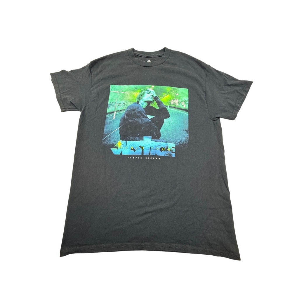 Justin Bieber Justice World Tour 2022 T-Shirt Black Concert Merch Mens Medium